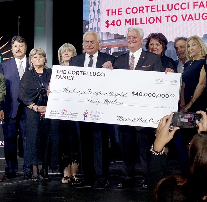 20190613 Cortellucci Family Donates 40 Million Dollars To The Vaughan Hospital 1 Corriere Canadese