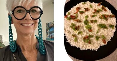 Ed ecco il risotto ai fiori di zucca di Selena