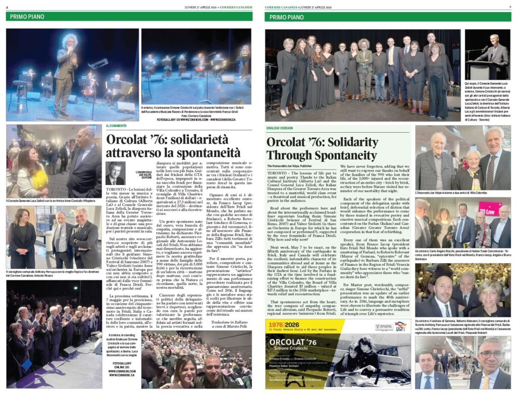 Two-page newspaper spread about Orcolat '76 solidarity, featuring stage performers, a group photo, and article columns.